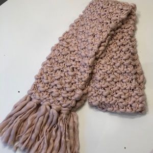 Lane Bryant cable knit mauve pink scarf